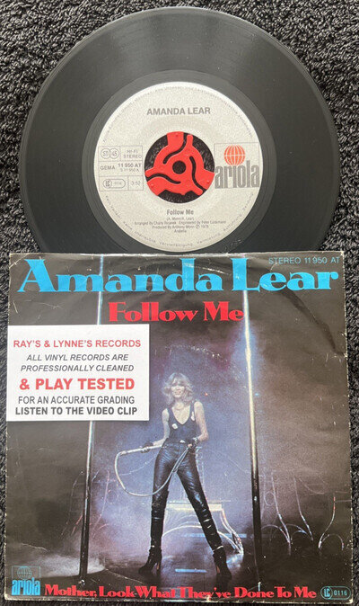 Amanda Lear – Follow Me (CHANEL ADVERT) 7'' Vinyl IMPORT 1978 TESTED EX VIDEO
