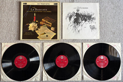 Verdi - La Traviata - Moffo - Tucker - Previtali - RCA 3x stereo LP SER 4532-4