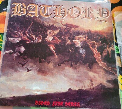 Bathory Blood Fire Death Vinyl LP Korean Press 1990's Venom Hellhammer