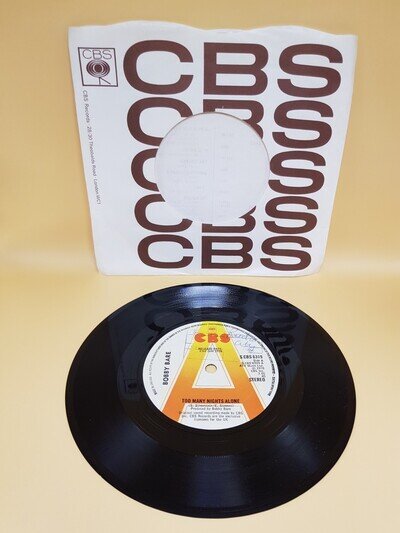 Bobby Bare Too Many Nights Alone 7" Vinyl Single Record Promo 1978 CBS 6319