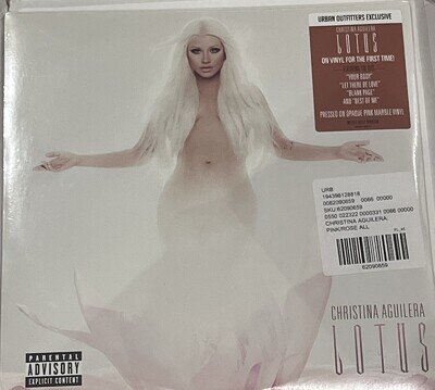 CHRISTINA AGUILERA LOTUS OPAQUE PINK MARBLE VINYL x 2-U/O EXCLUSIVE