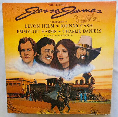VARIOUS THE LEGEND OF JESSE JAMES **SIGNED X 3** UK LP AMLK 63718 1980 EX/VG+