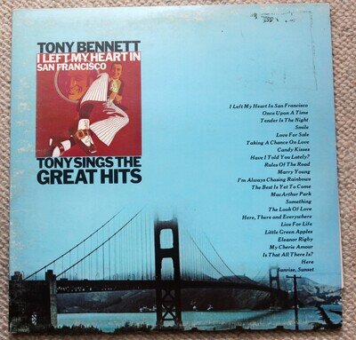 2 x LPs Tony Bennett Tony Sings The Great Hits Of Today / I Left My Heart In San
