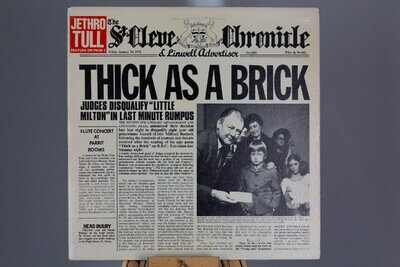 Jethro Tull Thick As A Brick CHRYSALIS CHR 1003 IAN ANDERSON PROG Vinyl LP