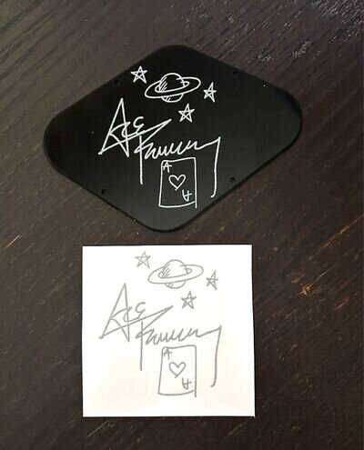 Ace Frehley of Kiss autograph UV DTF Decal Sticker 4 LP guitar control Cover