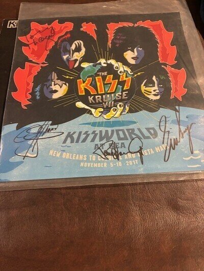 KISS ORIGINAL SIGNED AUTOGRAPH MEMBERS GENE PAUL