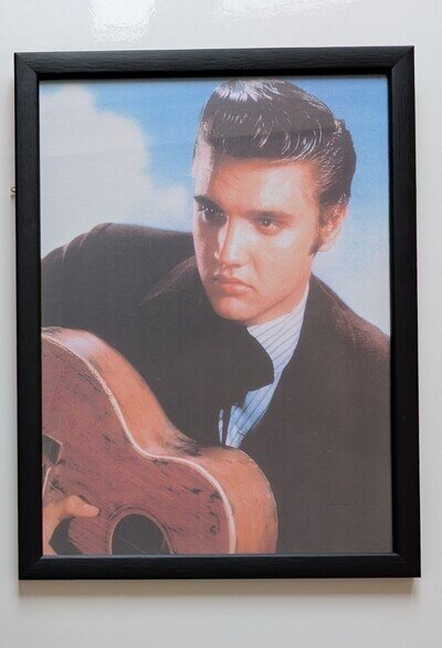 Elvis Presley Poster Professional Framed - 42x32cm Black Frame