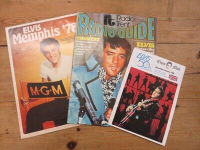 Elvis Memphis '78 Poster/Radio Guide Radio Trent/ Elvis 50th Anniversary 1986