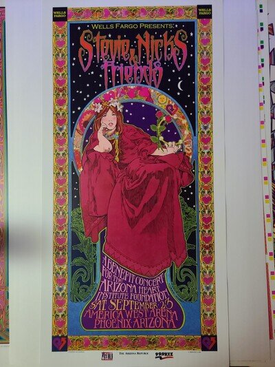 Stevie Nicks and Friends Concert Poster Phoenix AZ 2001 Don Henley Sheryl Crow