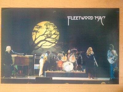 Fleetwood Mac Vintage Original Published Mid 70's Band Poster 22 x 34