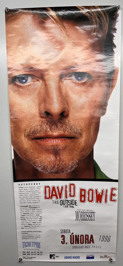 David Bowie Morrissey Poster Original Czech Promotion The Outside Tour 1996