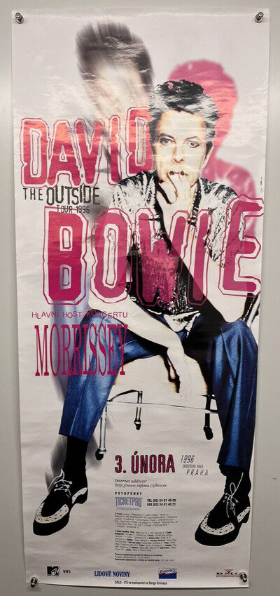 David Bowie Morrissey Poster Original The Outside Tour Czech Republic Feb 1996