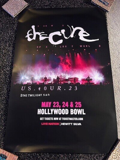 THE CURE "Shows of a Lost World" 24 x 36 poster Hollywood Bowl 2023 shows RARE