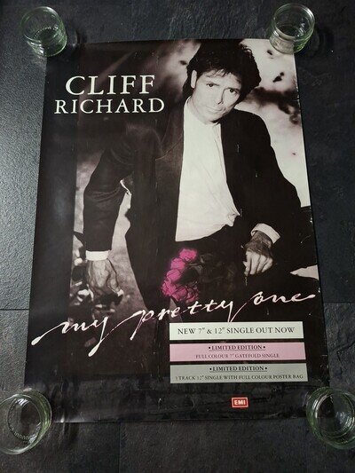 Vintage CLIFF RICHARD Poster 1987