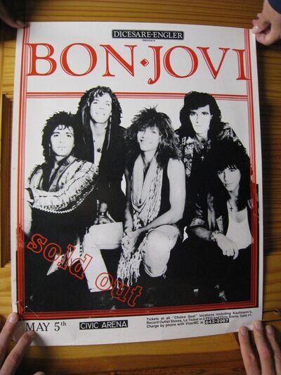 Bon Jovi Poster Jon Concert May 5 SOLD OUT Civic Arena