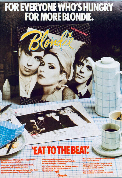 BLONDIE 1979 original POSTER ADVERT EAT TO THE BEAT Debbie Harry