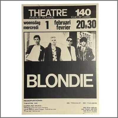 Blondie Theatre 140 Brussels 1978 Concert Poster (Belgium)