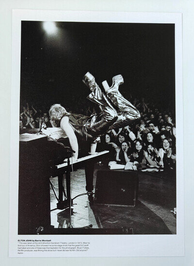 Elton John - Classic Black&White Magazine Poster / Picture 1973 - RARE
