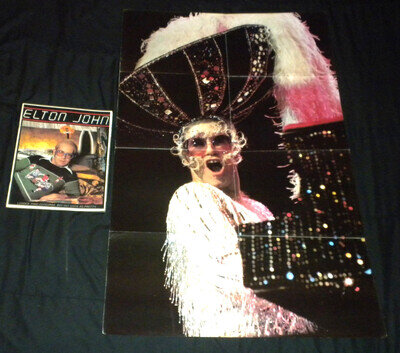 Elton John concert program 1976 lot-Louder than Concorde-Plus Giant Poster