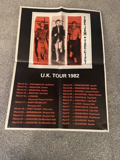 The Jam The Gift 1982 UK Tour Framed Poster A3 size - Original