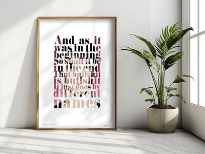 ❤ THE JAM ❤ Beat Surrender - song lyrics poster art Limited Edition Print