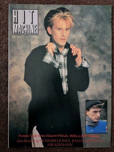Paul Weller Music Memorabilia HIT MACHINE Poster Magazine EXCELLENT Condition