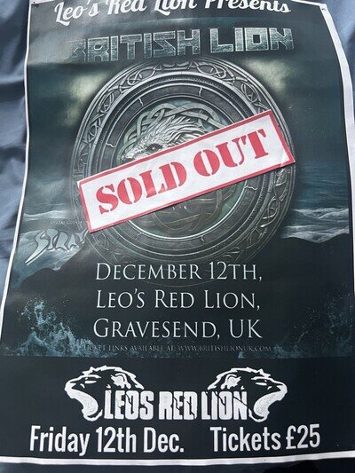 Iron Maiden / British Lion Gig Poster Gravesend