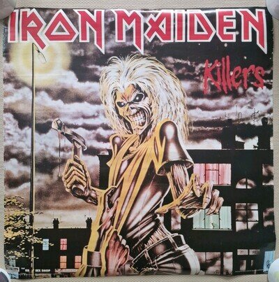 Iron Maiden Vintage Killers Eddie Wall Poster 24"x24" Printed In Scotland 1981