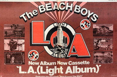 THE BEACH BOYS 1979 original UK POSTER ADVERT LA Los Angeles LIGHT ALBUM
