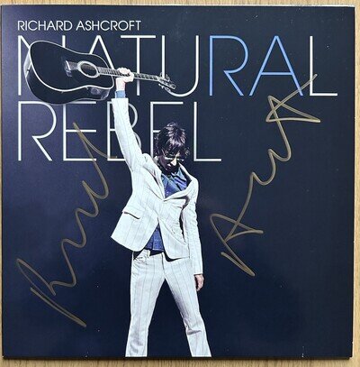 Richard Ashcroft Signed 12” Vinyl LP Natural Rebel The Verve Beautiful Autograph