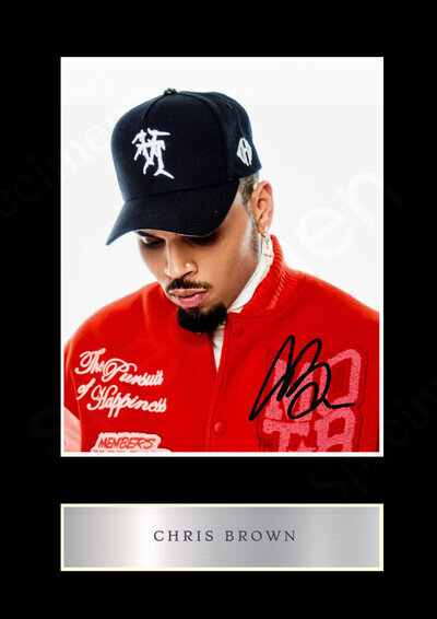 Chris Brown Signed Limited Edition Memorabilia Print Gift Art Autograph Poster