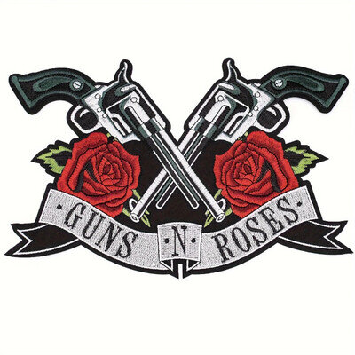 Large Guns N’ Roses Iron On Patch – Rock Band Back Patch for Jacket Biker Vest