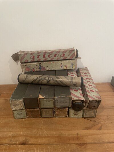 15x Vintage Pianola Music Rolls - Boxed Music Bundle - Job Lot Paper/ Props