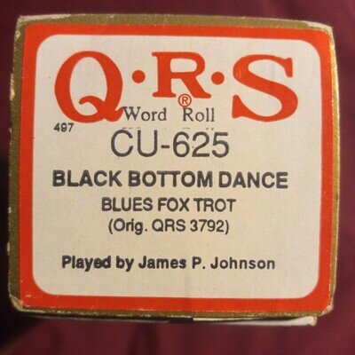 "Black Bottom Dance" blues piano roll with FANTASTIC!!! arr by James P Johnson