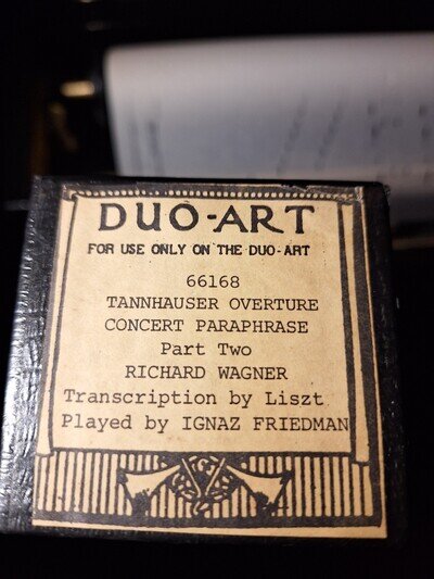 Duo-Art Player Piano Roll # 66168 Tannhauser Overture Concert Paraphrase Part 2