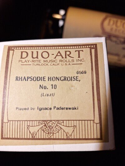 Duo-Art Player Piano Roll # 6568 Rhadsodie Hongroise, No. 10 RECUT