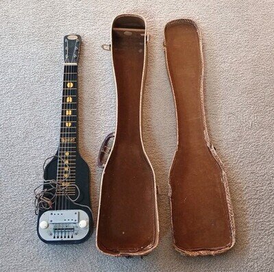 VTG 1950s Valco Oahu Lap Steel Guitar W/ Original Snakeskin Style Case