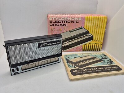 Vintage Stylophone Electronic Organ Musical Instrument with Box and Manual
