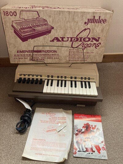 Audion Emenee 1800 Jubilee Organ - Boxed