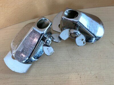SLINGERLAND Lot of 2x L/R Pair 5/16" Spur Bracket Bass Drum Leg Holder Mount 50s