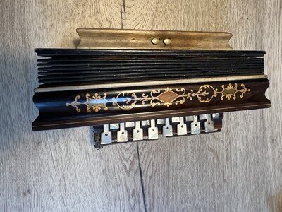 Flutina Concertina Accordion Button Box Wooden Instrument Plays