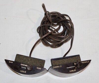 Two Vintage Bakelite Leslie Half Moon Speaker Switches