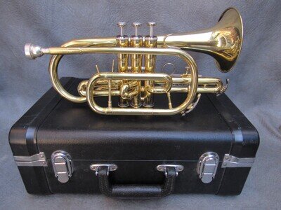 A QUALITY JUPITER JCR-520M Bb CORNET IN NICE CONDITION WITH CASE & MOUTHPIECE
