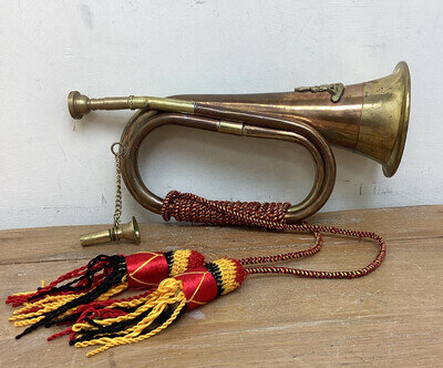 Vintage Copper Brass Scottish Highlanders Military Argyll & Sutherland Bugle WA