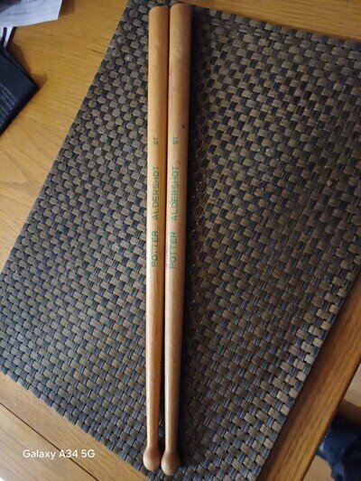 Pair Of Vintage Pipeband Drum Sticks Potters Aldershot BT. Ex Cond.