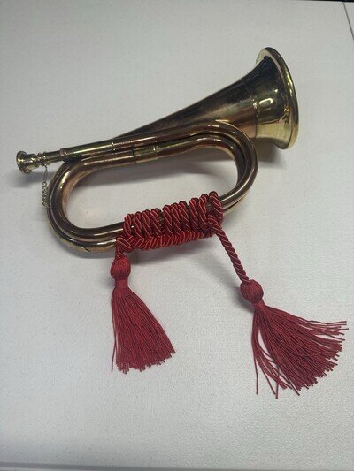 Brass Bugle Horn- Military, Ceremonial, Ceremonies. Copper. Instruments. London.