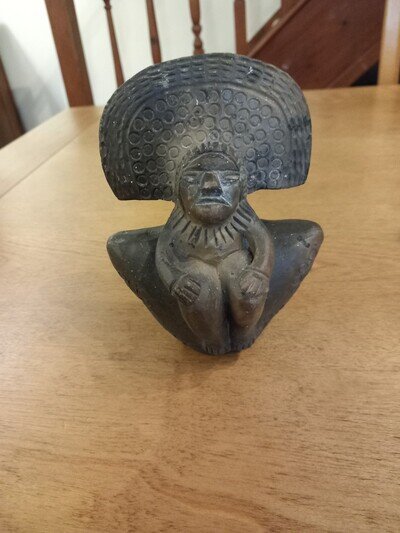 Vintage Pottery Aztec Style Ocarina Wind Instrument