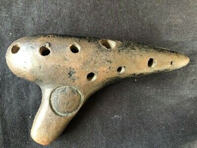 ANTIQUE OLD CERAMICS POTTERY CLAY OCARINA WHISTLE MADE IN AUSTRIA
