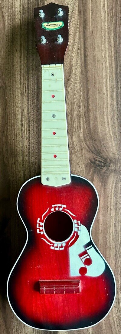 1950s Vintage Harmony Company Chicago Illinois Red Stencil Ukulele