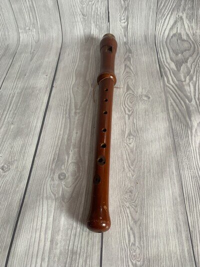 Vintage Wooden Recorder Johannes Adler 32cm Long